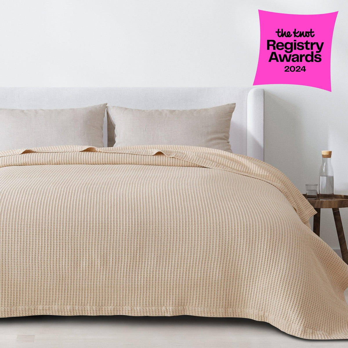 The Essential Waffle Weave Blanket — Lightweight Cotton Comfort for Every Season