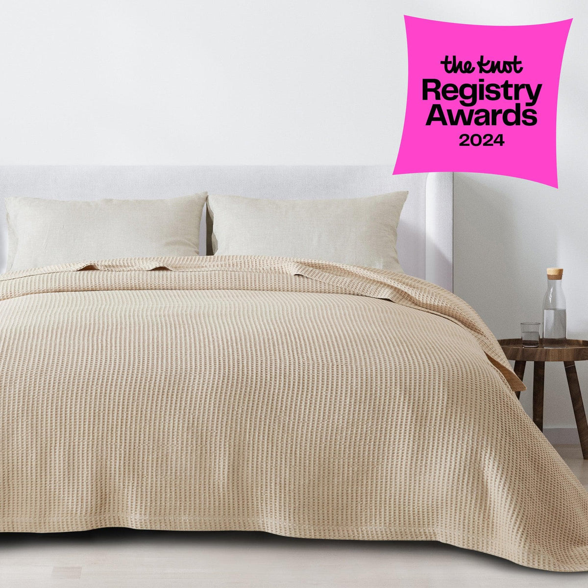 The Essential Waffle Weave Blanket — Lightweight Cotton Comfort for Every Season