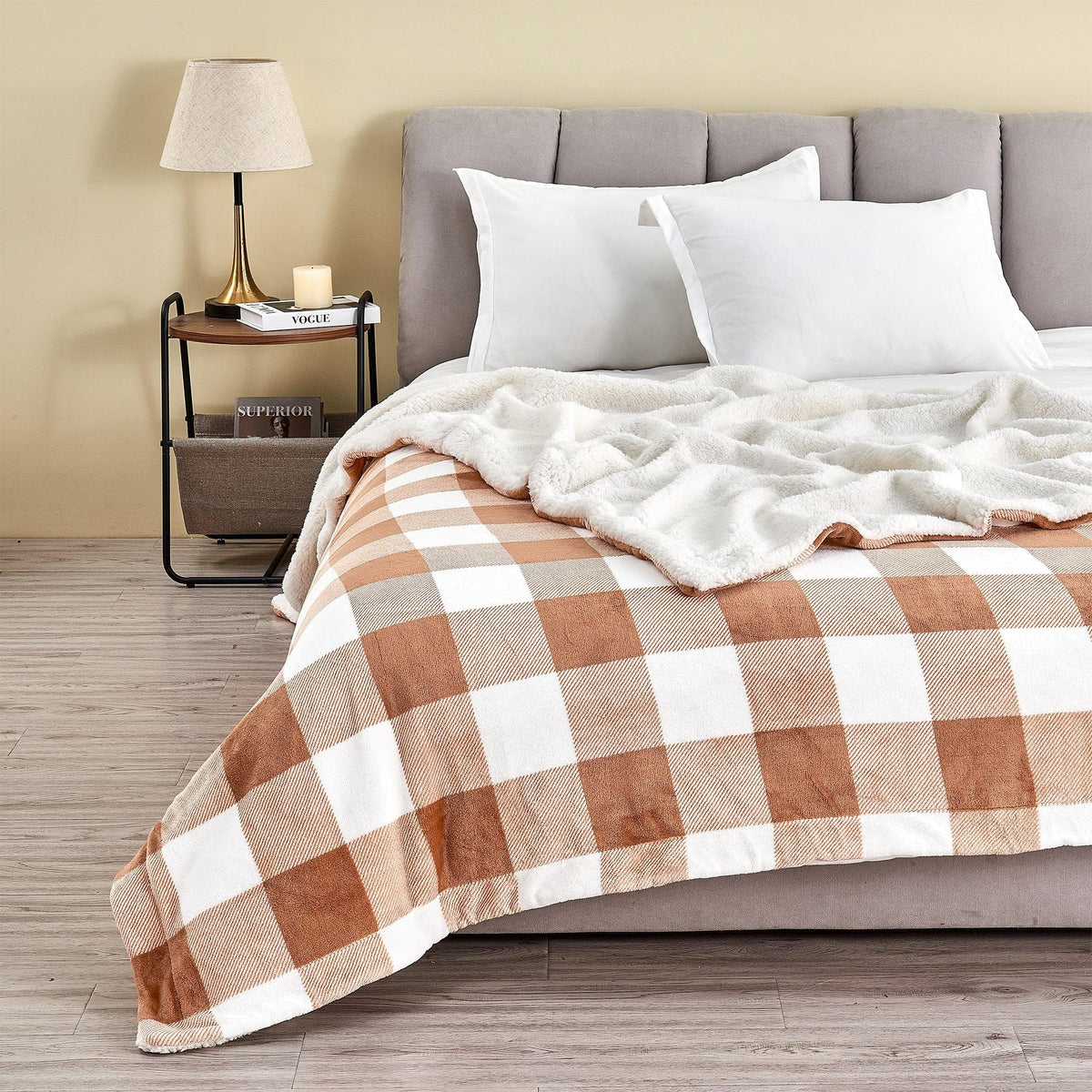 The Kinsley Sherpa Blanket — Velvet-Soft Reversible Warmth for Cozy Layering