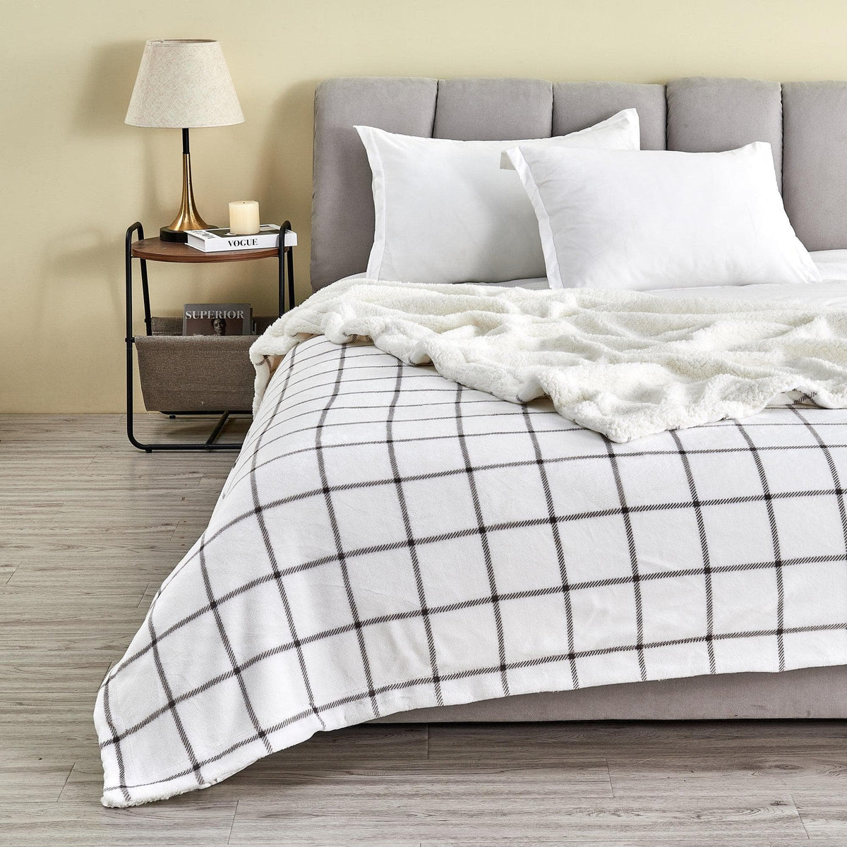The Kinsley Sherpa Blanket — Velvet-Soft Reversible Warmth for Cozy Layering