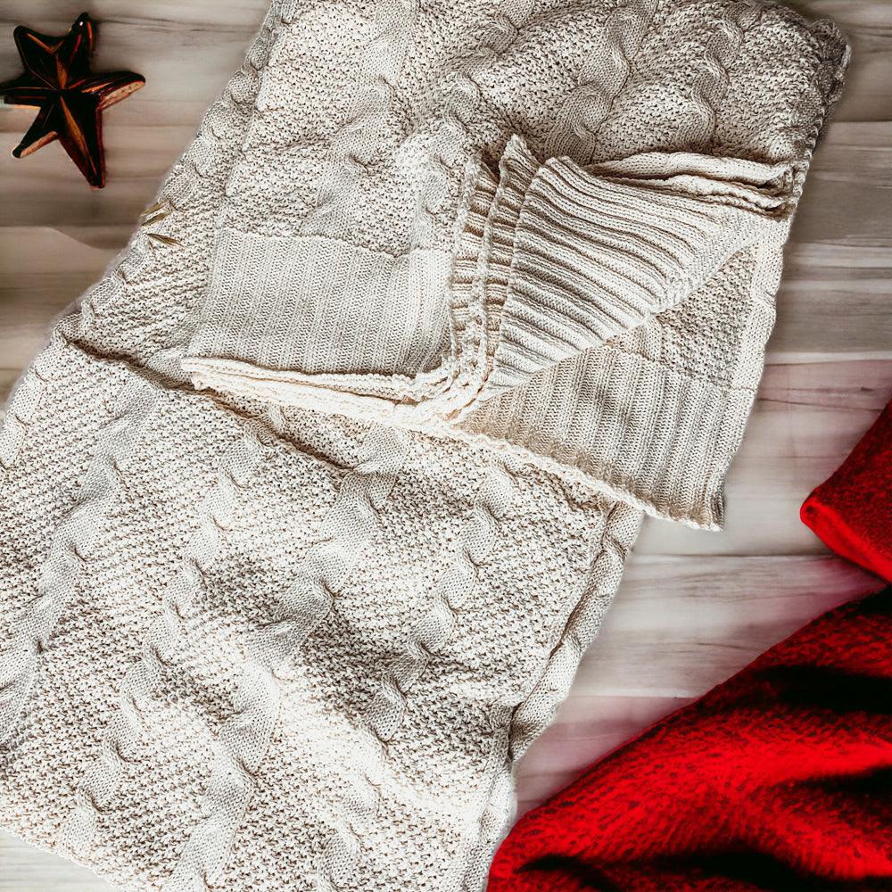 Knit Sweater Throw Blanket