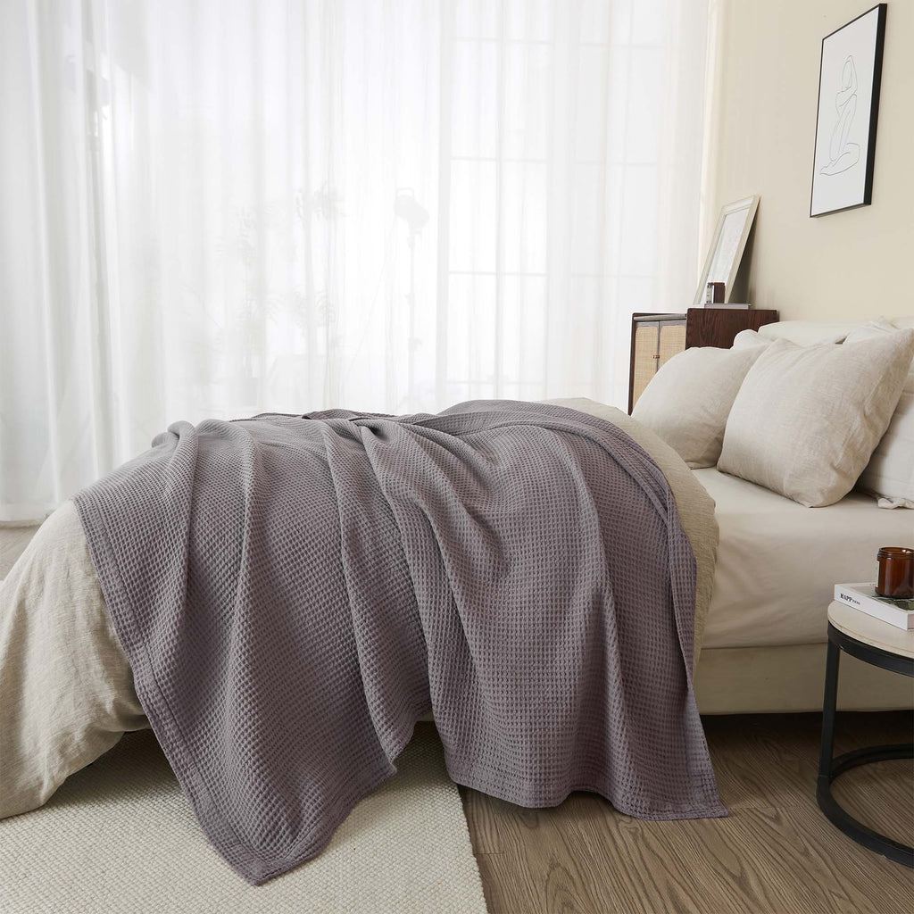 Waffle Weave Cotton Blanket — product detail — Sullivan Ridge & Co.