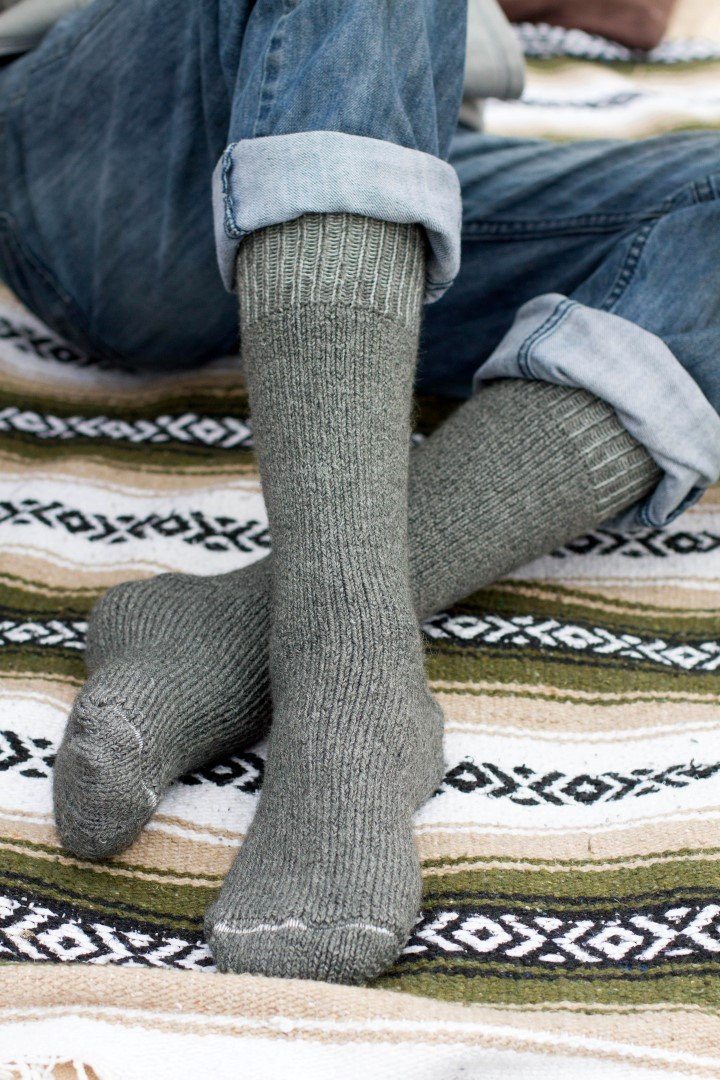 Alpine Alpaca Sock — cushioned sole detail — Sullivan Ridge & Co.