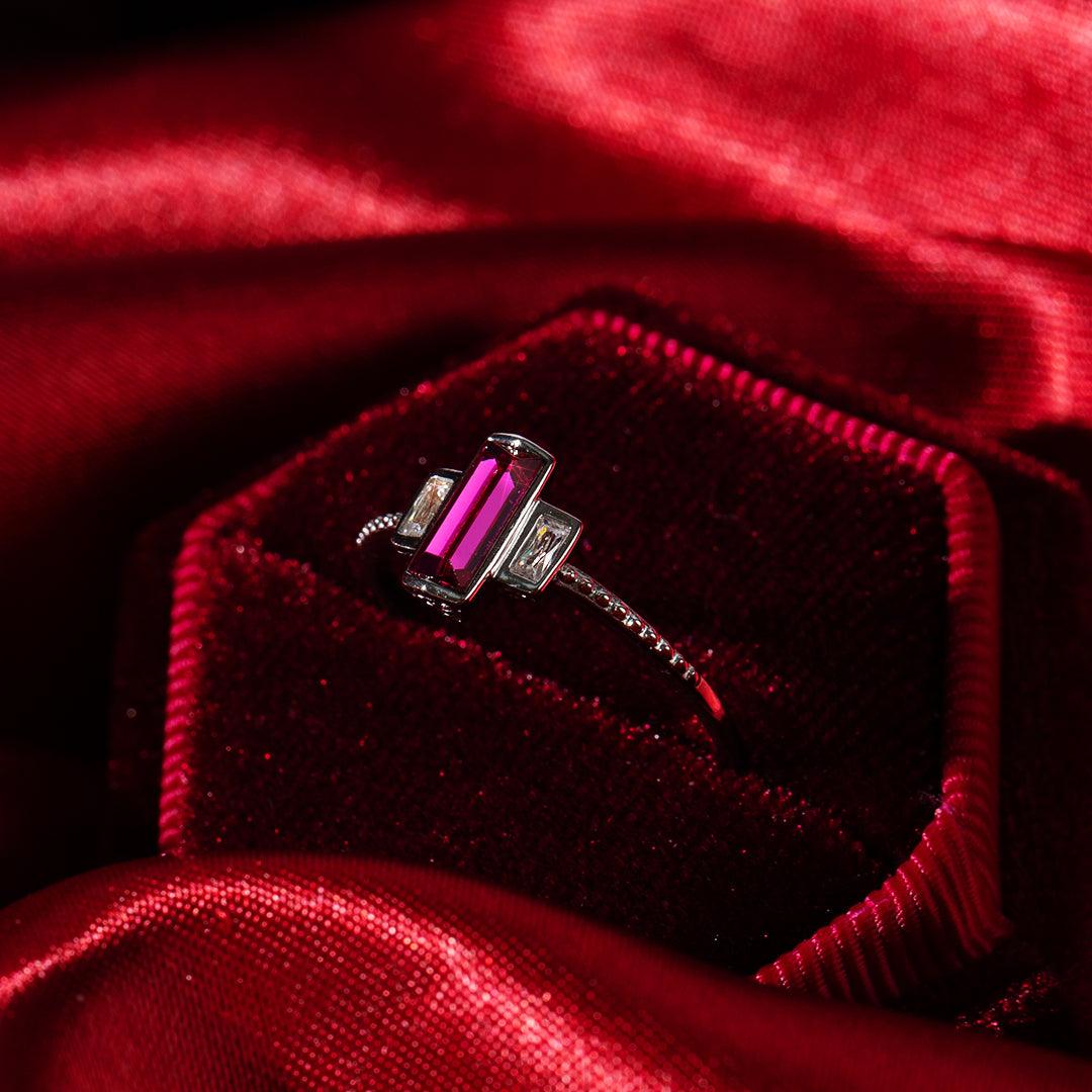 Black Dahlia — mystery candle with hidden rhodium ring — Sullivan Ridge & Co.